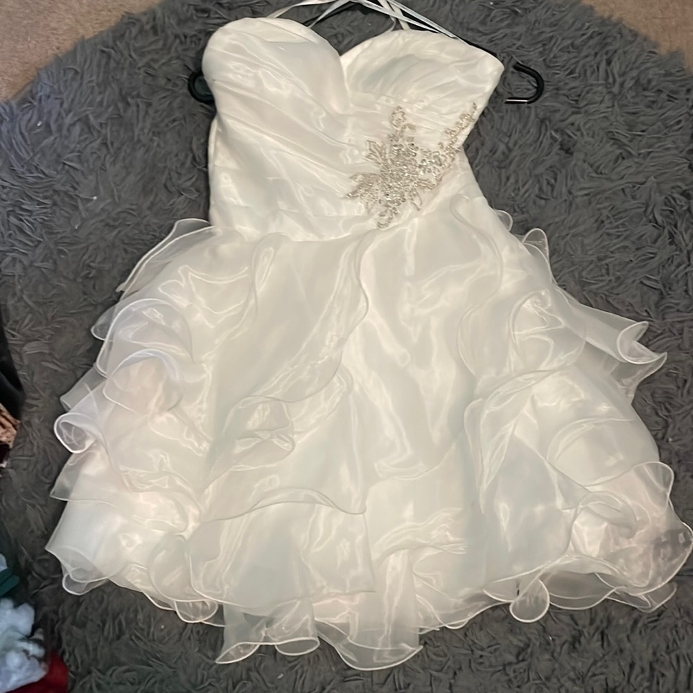 White strapless dress, size 8